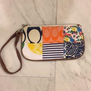 Coach patchwork wristlet
